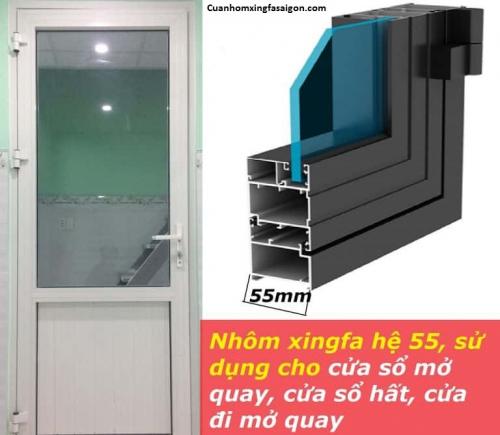 Giới thiệu các hệ nhôm Xingfa 55, 93, 65, 140, 1000